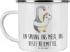 Mr. & Mrs. Panda Emaille Tasse Sommermeerheilkraft - Weiß - Produktbild-Vorschau 1