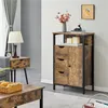 Yaheetech Badezimmerschrank Badschrank Kommode mit 3 Produktbild-Vorschau 3