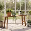 Teakholz Blumenbank natur rechteckig - 100 x 42 cm - Produktbild-Vorschau 7