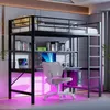 Letto a soppalco Sweiko 90x200 cm, con usb e presa di Anteprima dell’immagine prodotto 4