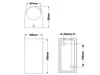 Technical drawings with dimensions of an outdoor light fixture. Voir les images du produit