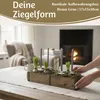 LS-LebenStil Holz Ziegelform Unika 57x15cm Braun ECHTE ALTE Produktbild-Vorschau 3