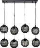 Globo Lighting Hängeleuchte Metall schwarz matt, 8x E27 Produktbild-Vorschau 1
