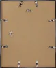 The back of a picture frame with fasteners. Produktbild-Vorschau