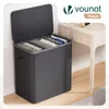 VOUNOT® Wäschekorb 3 Fächer 170L, Wäschesammler mit Deckel  Produktbild-Vorschau 2