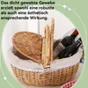 Weiden-Picknickkorb mit im Landhausstil, mit Deckel und Produktbild-Vorschau 6
