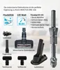 Image displays a vacuum cleaner and its accessories with feature callouts. Produktbild-Vorschau