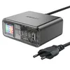 A gray and transparent multi-port USB charger with a power cord and plug. Produktbild-Vorschau