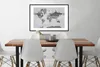 MuchoWow® Gerahmtes Poster Weltkarte - Vintage - Lila - Produktbild-Vorschau 3