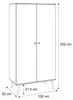 Zweitüriger Kleiderschrank HARMONY Craft Gold Eiche, Produktbild-Vorschau 7