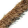 Kunstfell Fellbesatz ab 1m x 9cm Meterware Kunstpelz Fellstrang Fellstoff Fellkragen braun-schwarz Produktbild-Vorschau
