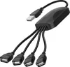 Akyga adaptér Hub USB 2.0 4-port/ABS/cerná/15cm Náhled obrázku produktu 2