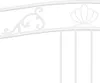 A close-up detail of a white metal bed frame. Náhľad obrázku produktu