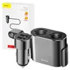 A product shot of a car charger and its accessory. Produktbild-Vorschau