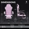 Gaming stoel met voetsteun, ergonomisch ontwerp, kussens Productafbeelding-voorbeeld 8