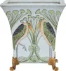 Vase Schale Pflanzschale Vogel Porzellan Messing Antik-Stil Produktbild-Vorschau 1