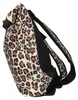 Kleiner Rucksack Braun Leo-Optik Rolltop mit gepolsterten Produktbild-Vorschau 3