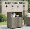 vidaXL Schrank mit Tür Grau 70 x 50 x 87 cm Polyester und Produktbild-Vorschau 6