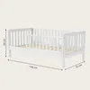 Petite Amélie Kinderbett Plume - 70x140 cm - Weiß - mit Produktbild-Vorschau 5