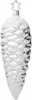 Christbaumschmuck Glas Zapfen 19cm Silber 1 Stück Produktbild-Vorschau 1