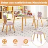 COSTWAY Tavolo per bambini con 2 sedie, set da pranzo per Anteprima dell’immagine prodotto 5