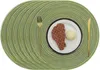 OKWISH 6er Set Tischsets Abwaschbar Rund, Platzsets Blau Produktbild-Vorschau 3