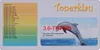 A marketing image with text listing compatible printers and a graphic of a dolphin jumping out of the water with product information overlaid. Produktbild-Vorschau