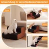 Een tweetraps opstap voor honden, met een wasbare bekleding Productafbeelding-voorbeeld 3