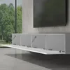 doporro Mobile Porta TV Sospeso 280 cm con 4 Ante Bianco Anteprima dell’immagine prodotto 4