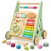 Carrito de aprendizaje para bebés de madera – Carrito de Vista previa de la imagen del producto 1