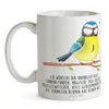 Mr. & Mrs. Panda Becher Vogel Blaumeise - Weiß - Geschenk, Produktbild-Vorschau 3