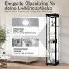 K-Möbel Glasvitrine stehend in Schwarz (176x37x33 cm) mit 4 Produktbild-Vorschau 4
