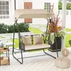 Outsunny Hollywoodschaukel Rattan 2-Sitzer Gartenschaukel Produktbild-Vorschau 9