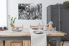 MuchoWow® Poster Weißer Wolf im Gras in Schwarz und Weiß Produktbild-Vorschau 3