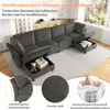Sofá modular Merax, sofá en forma de U con reposapiés y Vista previa de la imagen del producto 6