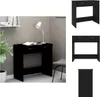 vidaXL Biurko czarne 80x40x75 cm materiał drewnopochodny - Podgląd zdjęcia produktu 1