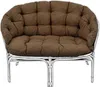 A brown cushion set for a rattan furniture group, shown on a white background. Produktbild-Vorschau