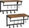 VASAGLE 2 Set Wandgarderobe, Wandregal, Kleiderhaken, Produktbild-Vorschau 1