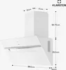 Klarstein BigBite šikmý digestor 90 cm – digestor s Náhľad obrázku produktu 8