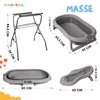 moovkee Babybadewanne mit Gestell 80cm Dunkel Grau Faltbar Produktbild-Vorschau 2