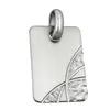 Anhänger 24x16mm Gravurplatte matt-diamantiert rhodiniert Produktbild-Vorschau 1