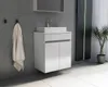 Kommode, 60x60 cm, weiß, Hochglanz, stehend oder hängend, Produktbild-Vorschau 4