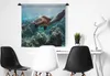 MuchoWow® Wandteppich Wandbehang Zwei Meeresschildkröten Produktbild-Vorschau 4