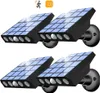 Two pairs of solar-powered LED security lights with motion sensors, shown against a white background. Produktbild-Vorschau