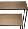 JOHAN - Set de 2 consoles gigognes aluminium doré et noir Voir les images du produit 5