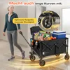 SUNULA Bollerwagen Faltbar Tragkraft 120 KG Handwagen mit Produktbild-Vorschau 4
