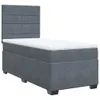 Boxspringbett mit Matratze Dunkelgrau 90x200 cm Samt Produktbild-Vorschau 1