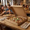 KAPAK Pizzakarton Braun 32x32x4 cm quadratisch für Produktbild-Vorschau 6