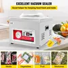 A vacuum sealer machine with multiple images showing its applications and text promoting its features. Voir les images du produit