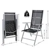 CASARIA® 6x Chaises de jardin pliantes aluminium 120kg Voir les images du produit 4